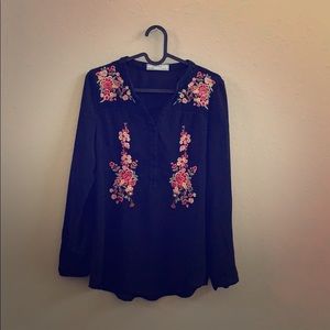Floral Embroidered Shirt